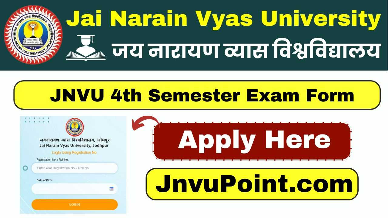 JNVU 4th Semester Exam Form 2025