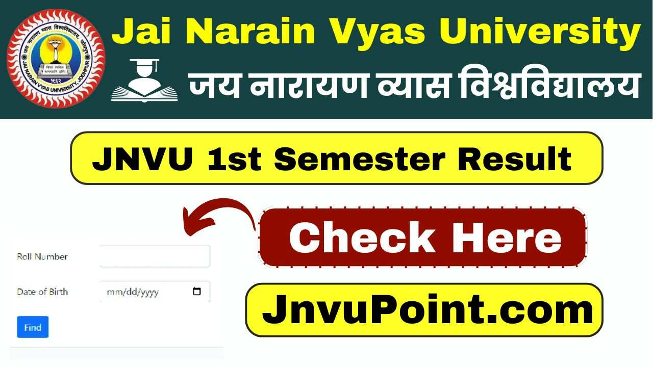 JNVU 1st Semester Result 2025