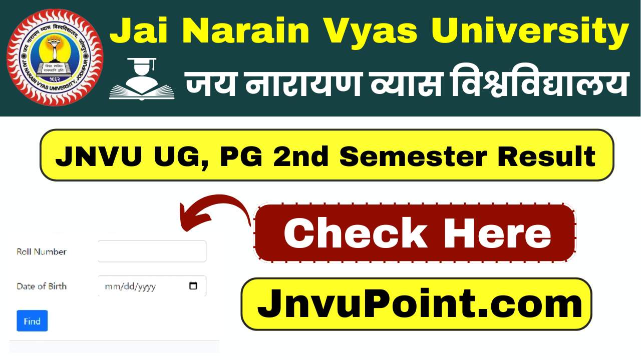 JNVU 2nd Semester Result 2025