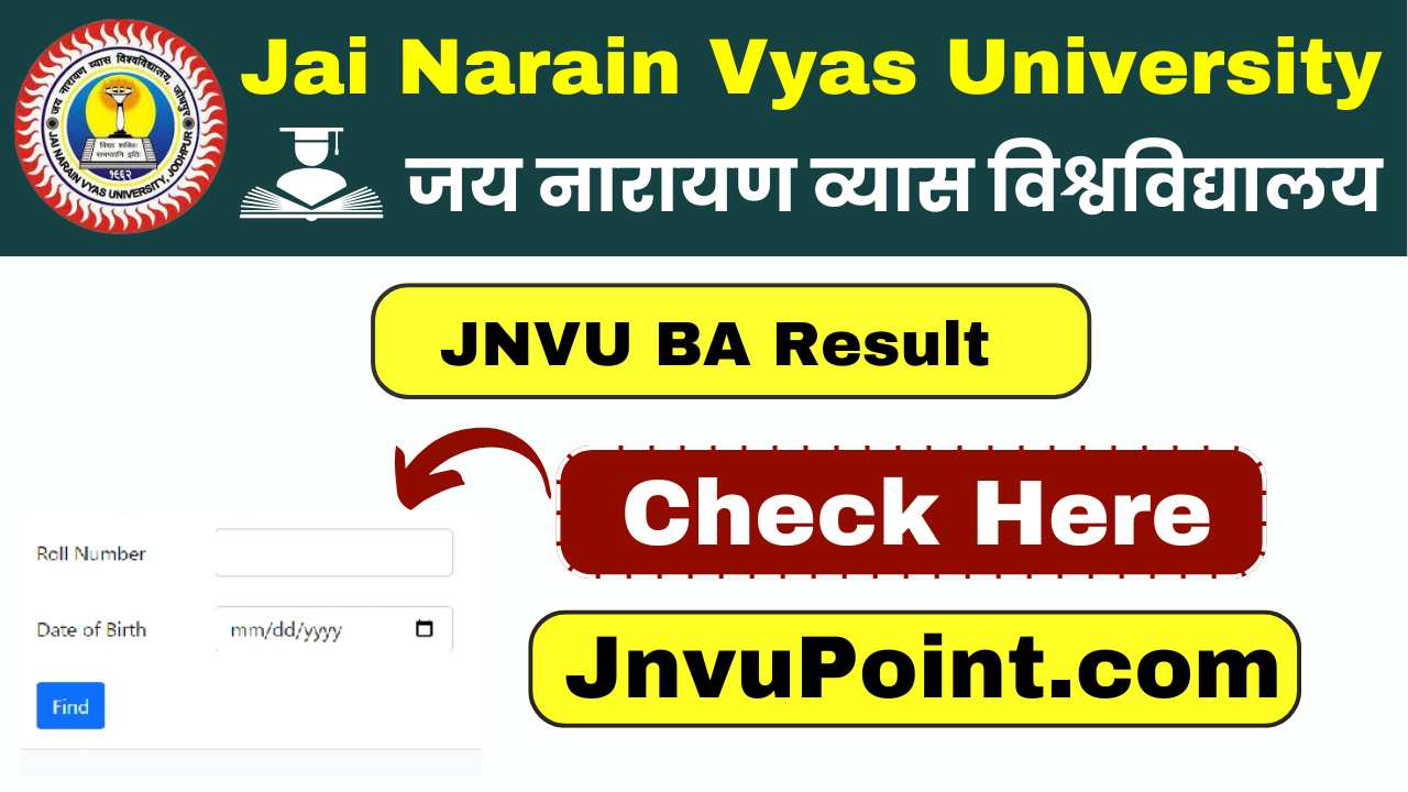 JNVU BA Result 2026